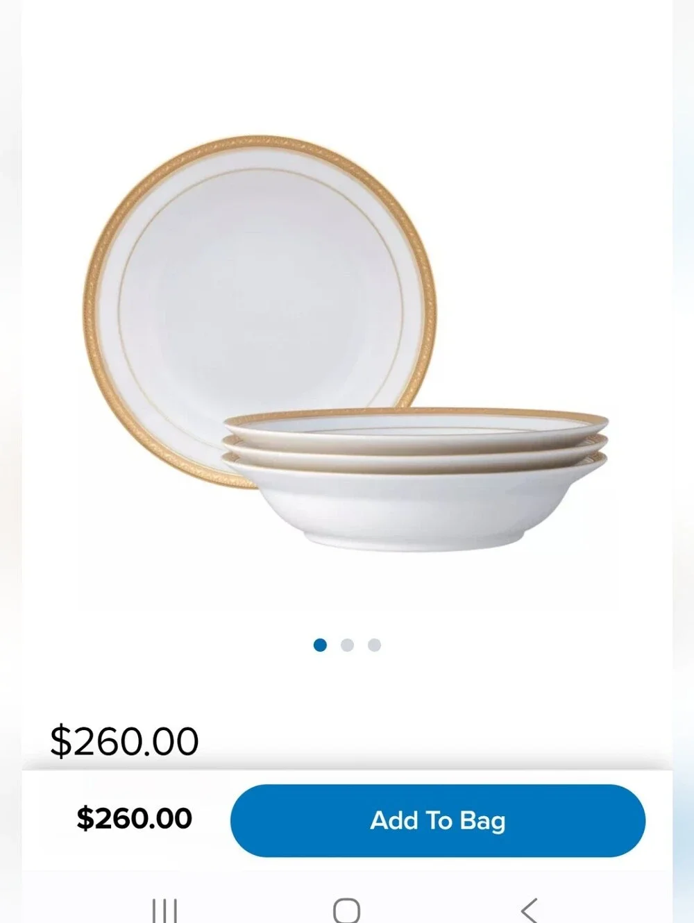Noritake Charlotta Set of 4 Rim Dinner Bowls, 10